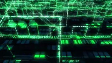 Yüksek teknoloji fütüristik soyut hareketli arka plan