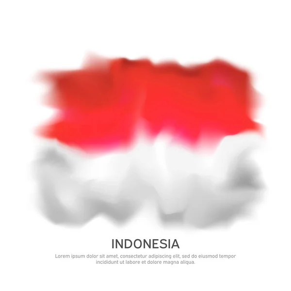 Bandera abstracta de la indonesia para el diseño de póster creativo nacional de vacaciones. Diseño de pancartas. Bandera de Indonesia sobre fondo blanco. Fondo abstracto gráfico. Nación plantilla patriótica, vector — Vector de stock