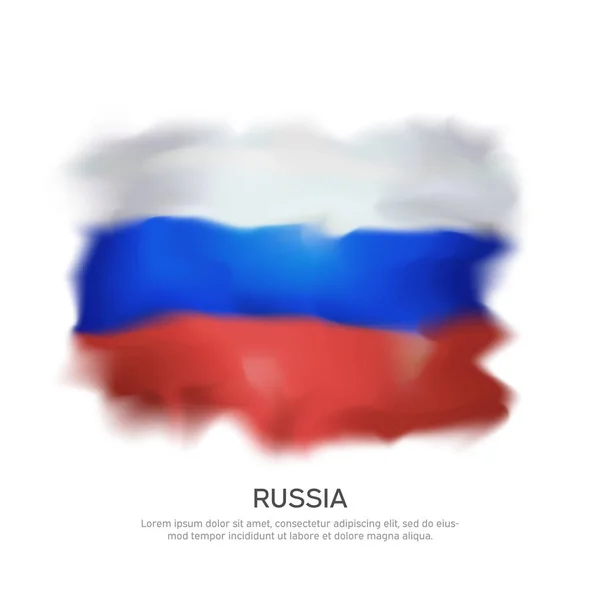 Abstract vlag van Rusland op blauwe lucht achtergrond voor creatieve viering ontwerp. Feestelijke achtergrond. Rusland vlag vector banner ontwerp. Russische federatie natie patriottische template — Stockvector