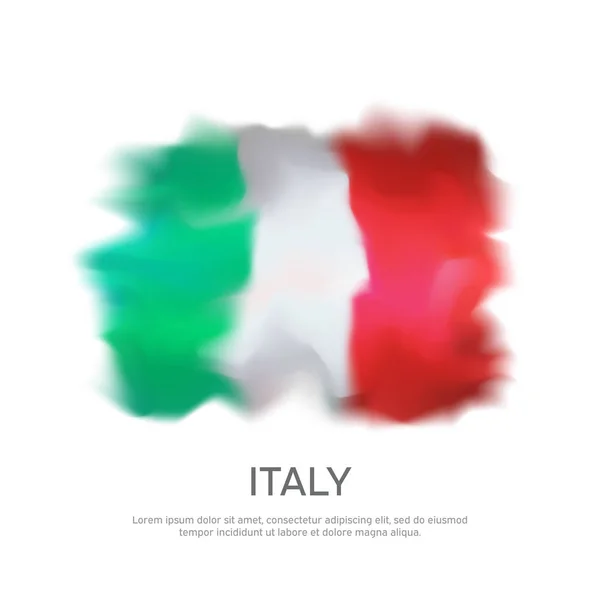 Abstract Italy flag for national holiday creative poster design. Italian flag on a white background. Banner design. Graphic abstract background. Nation patriotic template, vector — 스톡 벡터