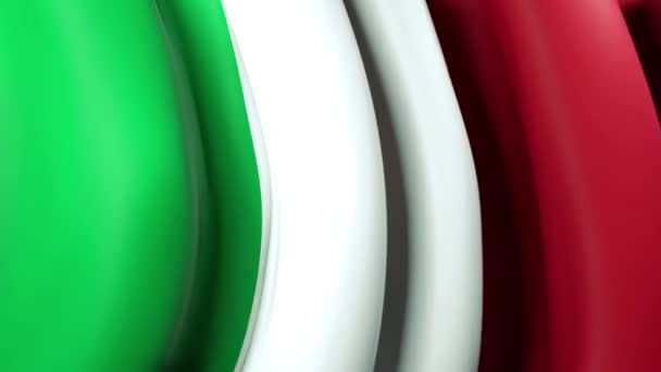 Ιταλία Κυματίζει Σημαία Για Σχεδιασμό Banner Ιταλία Κυματίζει Σημαία Κινούμενο — Αρχείο Βίντεο