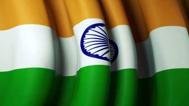 Wuivende India Vlag Voor Banner Ontwerp India Nationale Vlag Zwaaien — Stockvideo