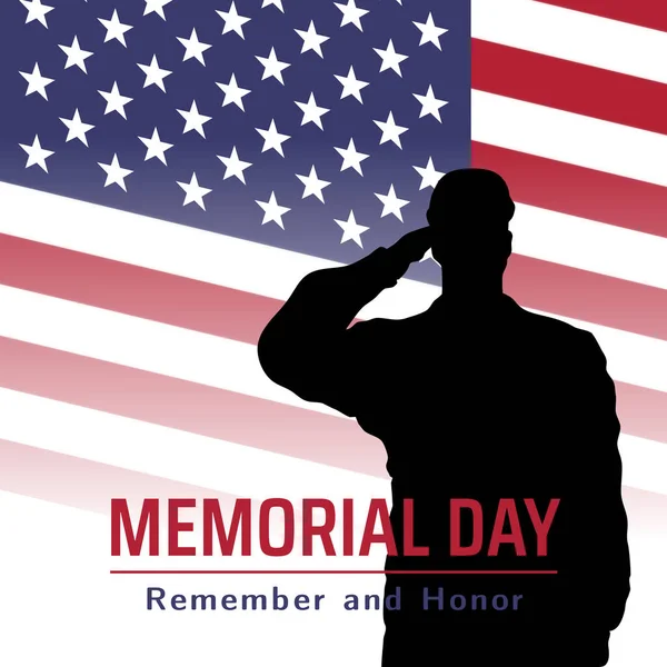 미국에서의 기념식에는 명예의 날이었습니다 미군에서 복무하는 군인들에 명예의 — 스톡 벡터