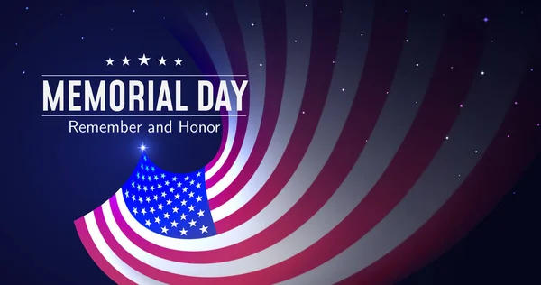 Memorial Day Nos Eua Com Letras Lembre Honra Férias Memória —  Vetores de Stock