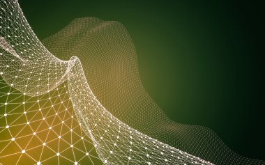 Çokgen alanı düşük Poli koyu arka plan, 3d render