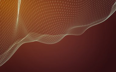 Çokgen alanı düşük Poli koyu arka plan, 3d render