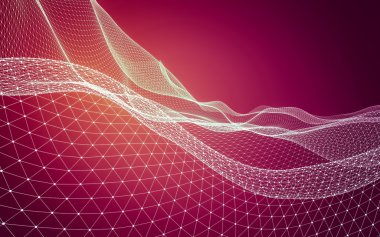 Çokgen alanı düşük Poli koyu arka plan, 3d render