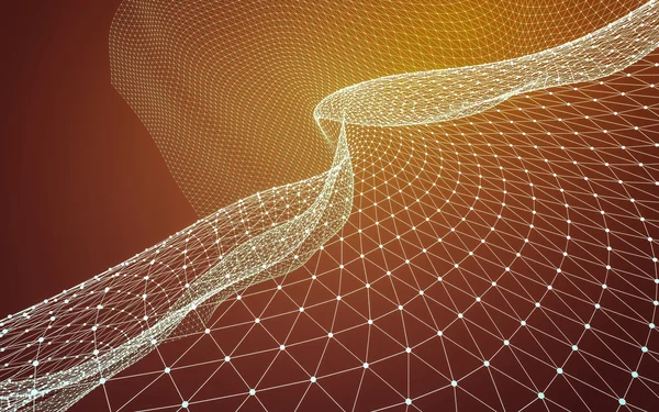 Çokgen alanı düşük Poli koyu arka plan, 3d render