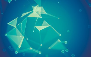 Çokgen alanı düşük Poli koyu arka plan, 3d render