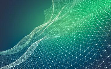 Çokgen alanı düşük Poli koyu arka plan, 3d render