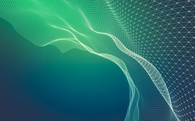 Çokgen alanı düşük Poli koyu arka plan, 3d render