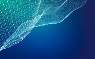 Çokgen alanı düşük Poli koyu arka plan, 3d render