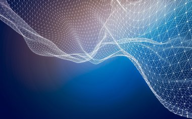 Çokgen alanı düşük Poli koyu arka plan, 3d render