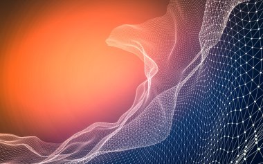 Çokgen alanı düşük Poli koyu arka plan, 3d render