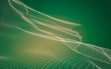 Çokgen alanı düşük Poli koyu arka plan, 3d render