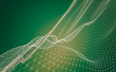 Çokgen alanı düşük Poli koyu arka plan, 3d render