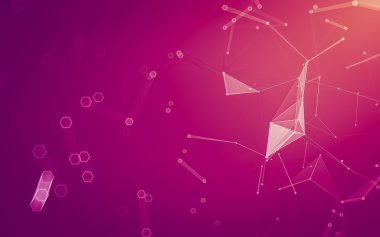 Çokgen alanı düşük Poli koyu arka plan, 3d render