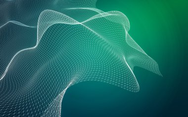 Çokgen alanı düşük Poli koyu arka plan, 3d render