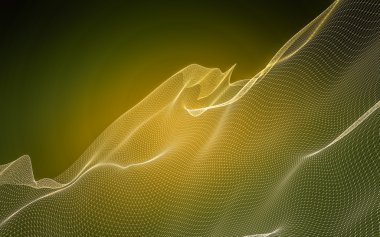 Çokgen alanı düşük Poli koyu arka plan, 3d render