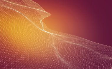 Çokgen alanı düşük Poli koyu arka plan, 3d render