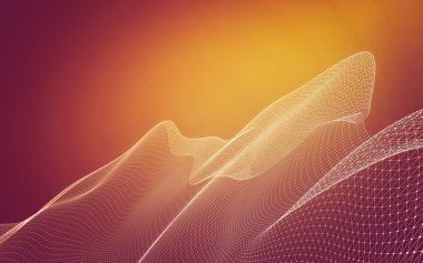 Çokgen alanı düşük Poli koyu arka plan, 3d render