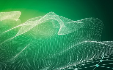 Çokgen alanı düşük Poli koyu arka plan, 3d render