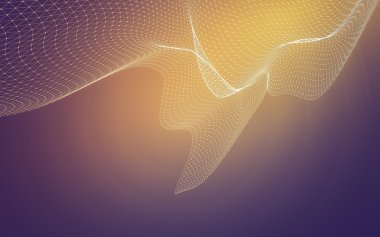 Çokgen alanı düşük Poli koyu arka plan, 3d render