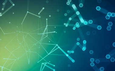 Çokgen alanı düşük Poli koyu arka plan, 3d render