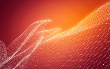 Çokgen alanı düşük Poli koyu arka plan, 3d render