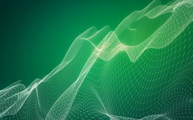 Çokgen alanı düşük Poli koyu arka plan, 3d render