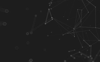 Çokgen alanı düşük Poli koyu arka plan, 3d render