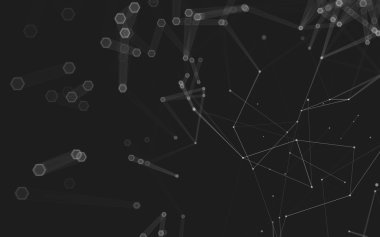 Çokgen alanı düşük Poli koyu arka plan, 3d render