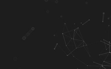 Çokgen alanı düşük Poli koyu arka plan, 3d render