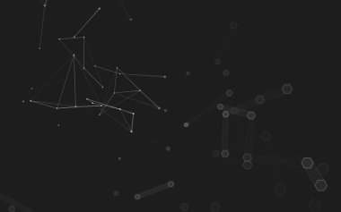 Çokgen alanı düşük Poli koyu arka plan, 3d render