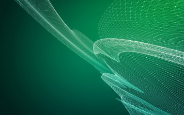 Çokgen alanı düşük Poli koyu arka plan, 3d render