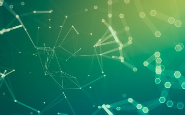 Çokgen alanı düşük Poli koyu arka plan, 3d render