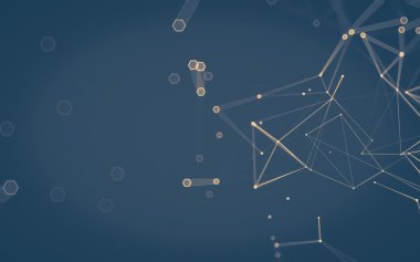 Çokgen alanı düşük Poli koyu arka plan, 3d render