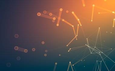 Çokgen alanı düşük Poli koyu arka plan, 3d render