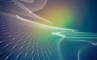 Çokgen alanı düşük Poli koyu arka plan, 3d render