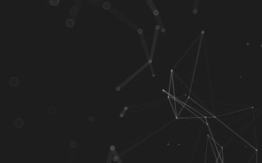 Çokgen alanı düşük Poli koyu arka plan, 3d render