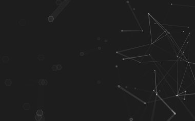 Çokgen alanı düşük Poli koyu arka plan, 3d render