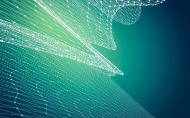 Çokgen alanı düşük Poli koyu arka plan, 3d render