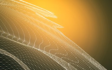 Çokgen alanı düşük Poli koyu arka plan, 3d render