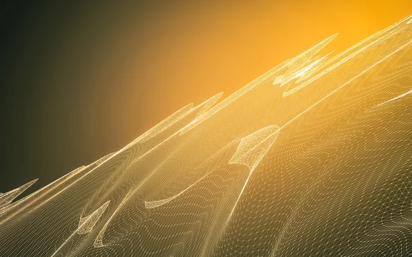 Çokgen alanı düşük Poli koyu arka plan, 3d render