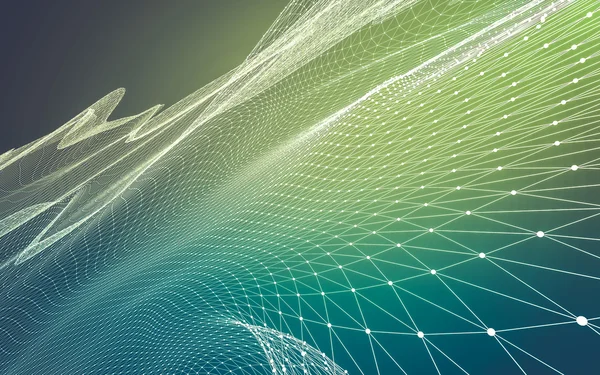 Çokgen alanı düşük Poli koyu arka plan, 3d render