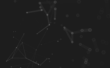 Çokgen alanı düşük Poli koyu arka plan, 3d render