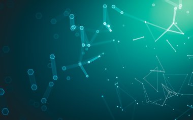 Çokgen alanı düşük Poli koyu arka plan, 3d render