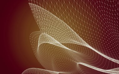 Çokgen alanı düşük Poli koyu arka plan, 3d render