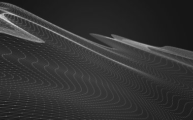 Çokgen alanı düşük Poli koyu arka plan, 3d render