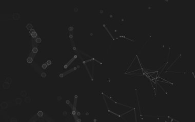 Çokgen alanı düşük Poli koyu arka plan, 3d render